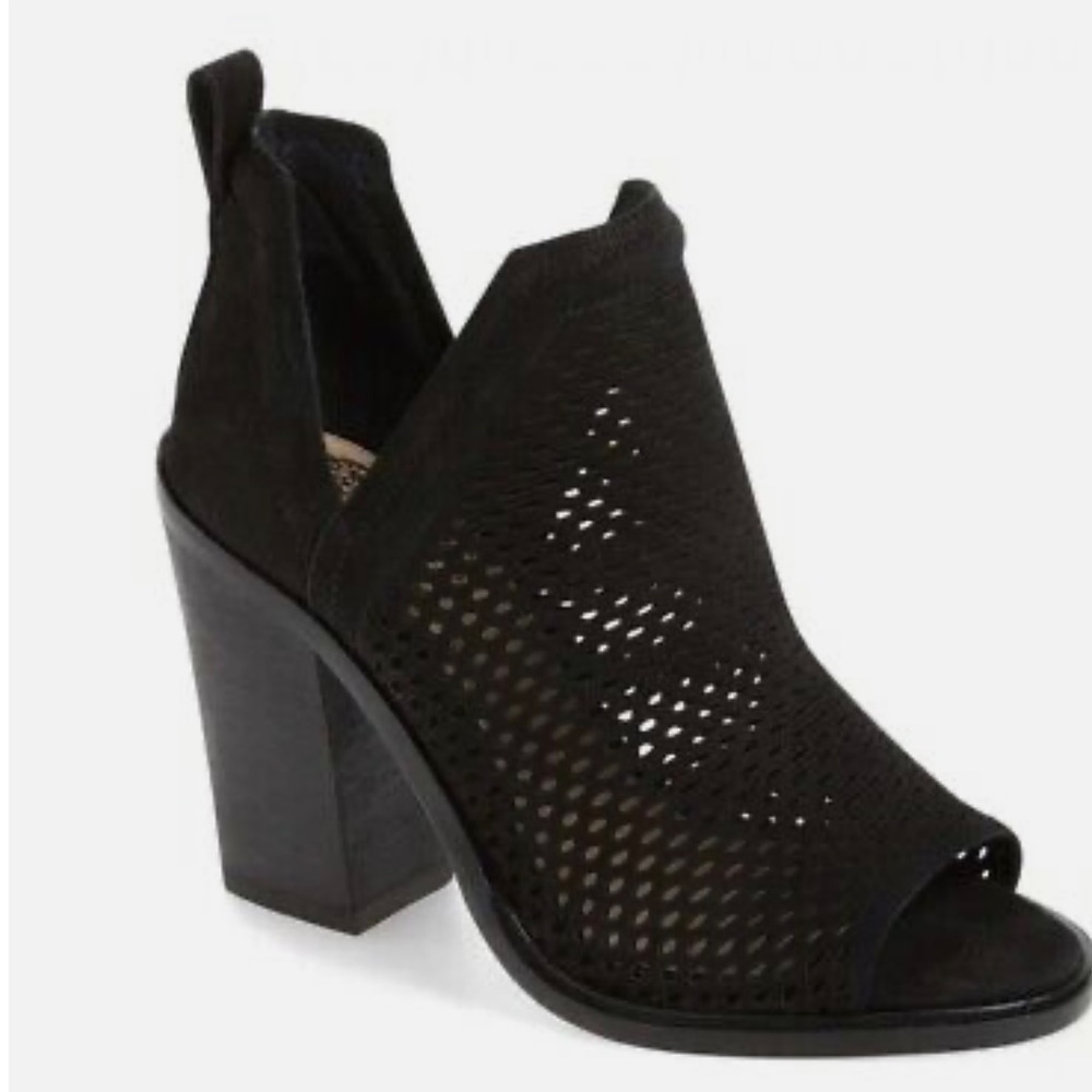 Vince Camuto Kensa Black Peep Toe Bootie